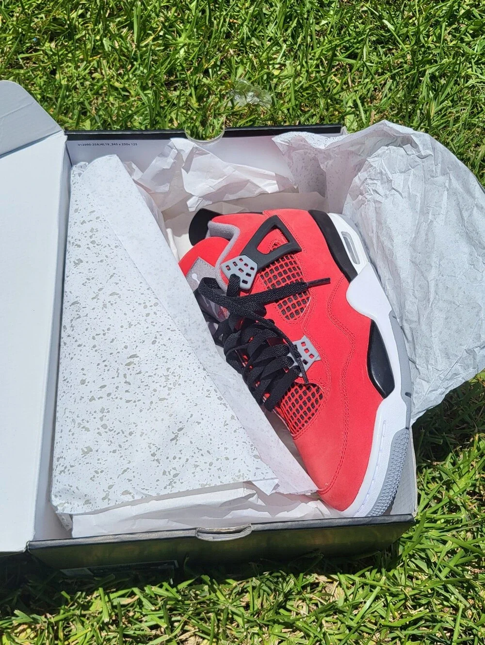 Red High-Top Athletic Sneaker with Black & Gray Accents